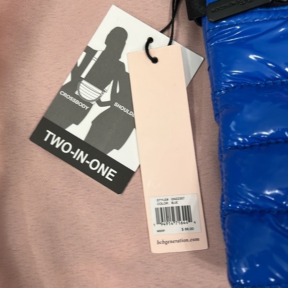 BCBGENERATION Blue Puffer Shoulder or Crossbody - Picture 2 of 7